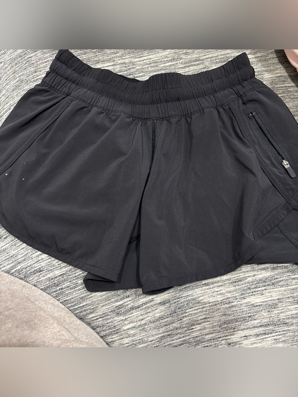 lululemon athletica Black Run/Training Shorts with Elastic Waist